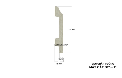 Len tường nhựa B75-5 vân gỗ màu xám