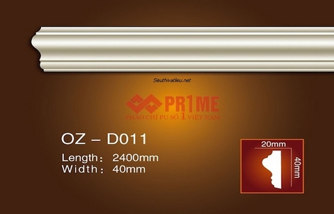 Phào chỉ tường PU Prime OZ-D011 trắng trơn