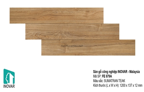 Sàn gỗ Malaysia Inovar FE879 12mm bề mặt vân chìm