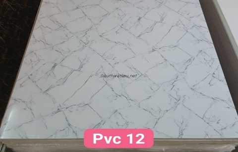 Tấm nhựa pvc vân đá màu trắng PVC12