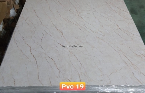 Tấm nhựa pvc vân đá màu kem PVC19