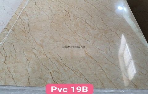 Tấm nhựa pvc vân đá màu kem PVC19B