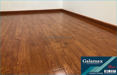 Sàn gỗ Galamax bản nhỏ 8mm BG227 màu nâu