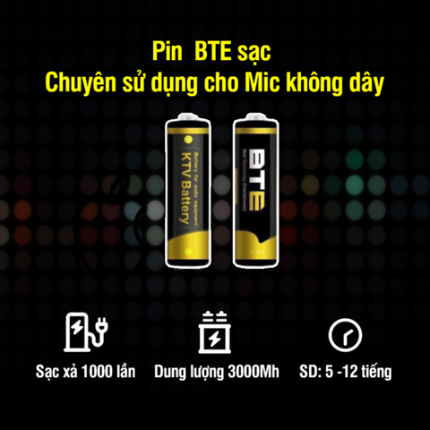 Pin sạc BTE® KTV Battery AA 3000mAh (4h)