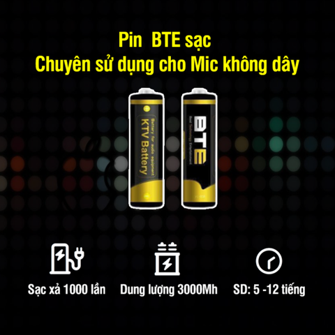 Pin sạc BTE KTV 3000mAh
