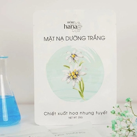 Mặt nạ dưỡng trắng Riori- chiết xuất hoa nhung tuyết 1 hộp x 12 miếng