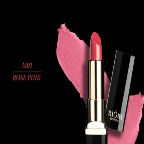 Son lì Riori Rose Pink Matte Lipstick 01