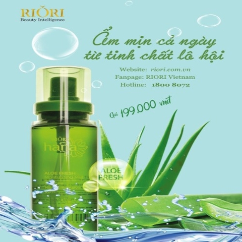 Xịt khoáng dưỡng ẩm da Riori Aloe Fresh – 80ml