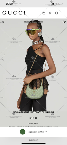 GUCCI MARMONT MATELASSE MINI BAG 699514  - OEM