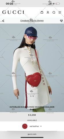 GUCCI INTERLOCKING G MINI HEART SHOULDER BAG 751628 - OEM