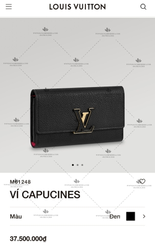 LV CAPUCINES WALLET TAURILLON LEATHER M61248 - LIKE AUTH 99%