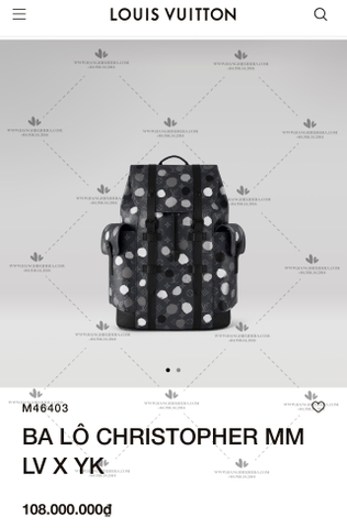 LV X YK CHRISTOPHER MM BACKPACK M46403
