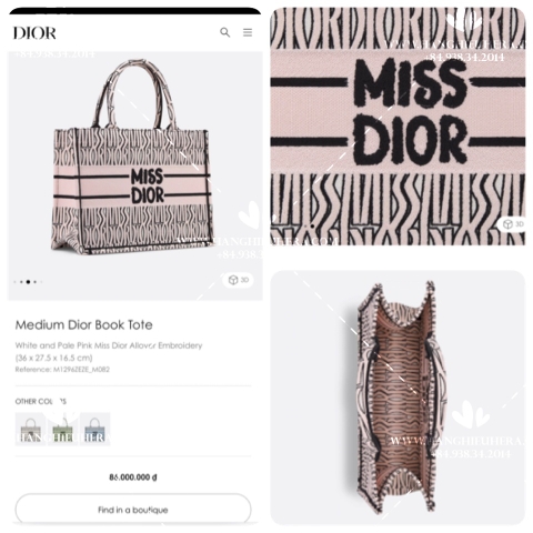 MEDIUM DIOR BOOKTOTE M082 - LIKE AUTH 99%