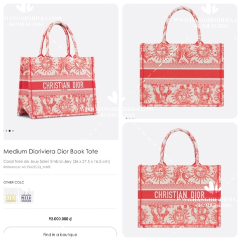 MEDIUM DIORIVIERA DIOR BOOKTOTE M68E - LIKE AUTH 99%