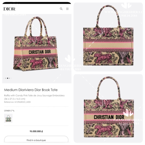 MEDIUM DIORIVIERA DIOR BOOKTOTE M03I - LIKE AUTH 99%