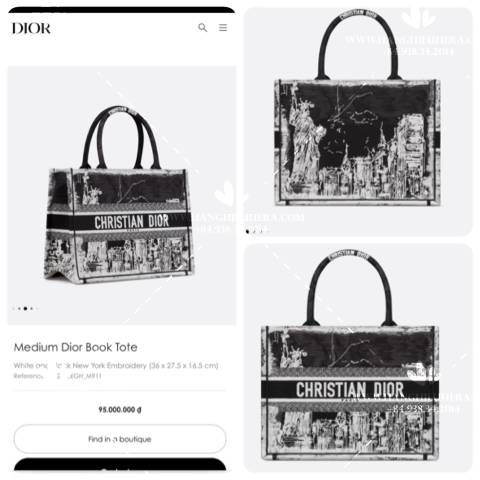 MEDIUM DIOR BOOKTOTE M1296ZEGH_M911 - LIKE AUTH 99%