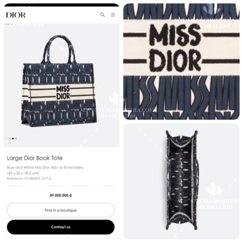 LARGE DIOR BOOKTOTE M19Q - LIKE AUTH 99%