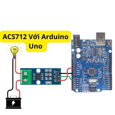 Hướng dẫn test cảm biến dòng ACS712 với arduino