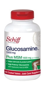 Glucosamine 1500 mg và MSM, lọ 150 viên nén