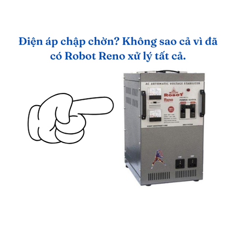 Ổn Áp Robot Reno 10KVA (90-250v) - Reno 818 - Chuyên trị điện yếu, điện không ổn định – bảo vệ thiết bị tối ưu.