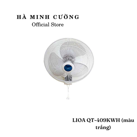 Quạt Treo Tường remote LiOA QT-409K (màu xanh, màu trắng)
