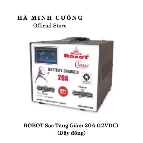 Sạc Tăng Giảm Robot 20A (12v)-(Dây đồng)