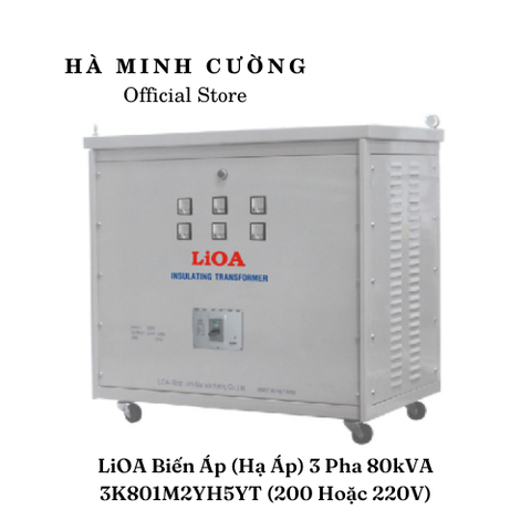 Biến Áp Đổi Nguồn Hạ Áp 3 Pha 80kva LiOA 3K801M2YH5YT (loại Tự ngẫu)