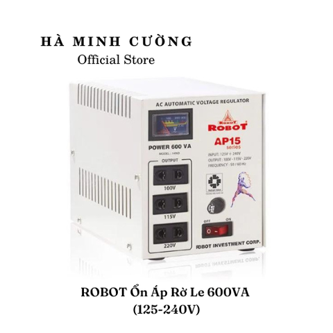 Ổn Áp Role Robot 600VA (125-240v)