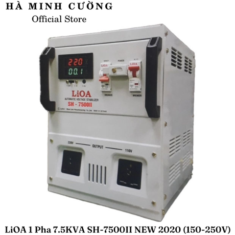 Ổn Áp LiOA 1 Pha 7.5KVA SH-7500II NEW 2020 (150-250v) - Đồng hồ điện tử