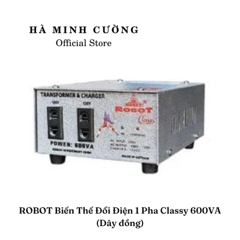 Biến Thế Đổi Điện 1 Pha Robot 600VA (Dây Đồng)
