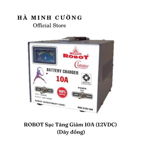 Sạc Tăng Giảm Robot 10A (12v) - (Dây đồng)