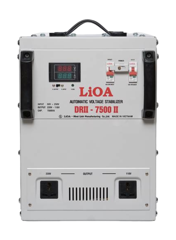 Ổn Áp LiOA 1 Pha 7.5KVA DRII-7500II NEW 2020 (50-250v) - Đồng hồ điện tử