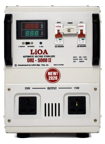 Ổn Áp LiOA 1 Pha 5KVA DRI-5000II NEW 2020 (90-250v) - Đồng hồ điện tử