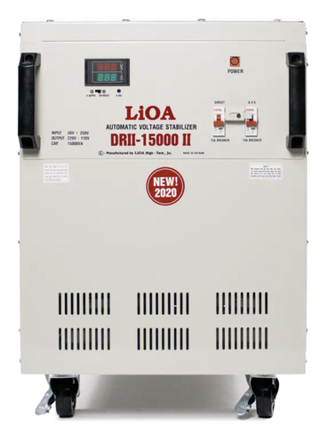 Ổn Áp LiOA 1 Pha 15KVA DRII-15,000II NEW 2020 (50-250v) - Đồng hồ điện tử