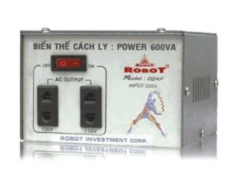 Biến Thế Cách Ly 1 Pha Robot 600VA (Dây Đồng)