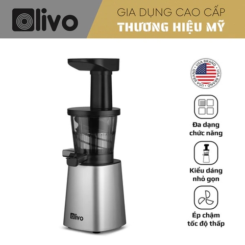 Máy Ép Chậm OLIVO SJ210- Ép Kiệt Bã 97% - Ép Trái Cây Hoa Quả Rau Củ Đa Năng