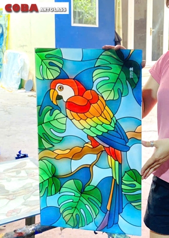 Tranh kính ứng dụng vào không gian nội thất Coba Artglass