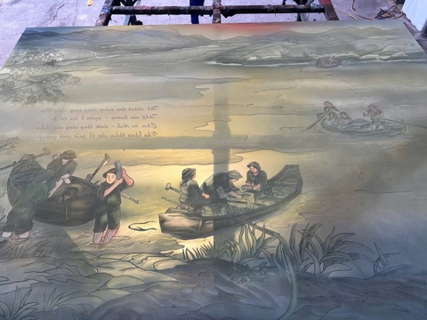 Tranh Bến đò Đại Long