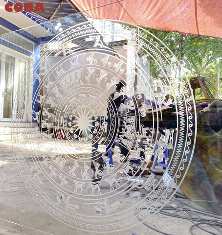 Mặt bàn họa tiết