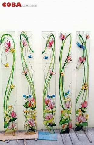 Tranh kính tủ áo Coba Artglass