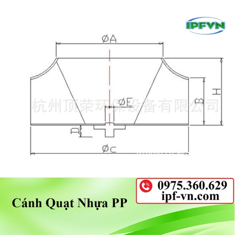 Cánh quạt nhựa PP chịu hóa chất