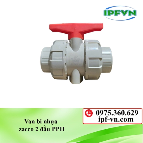 Van bi nhựa zacco  2 đầu PPH