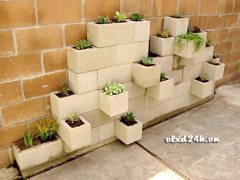 Ý tưởng sáng tạo trang trí nhà và sân vườn bằng gạch block