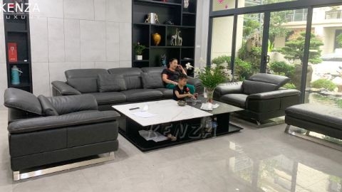 Bàn giao sofa bộ Verato tại Biệt thự Padora