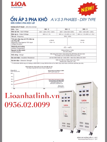 Ổn áp lioa 3 pha NM -600K II