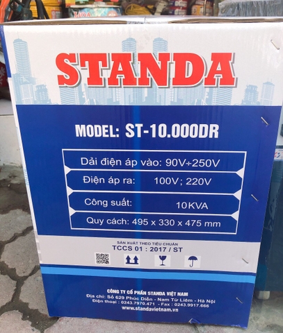 Ổn áp standa 10kva DR Dải 90v -250v