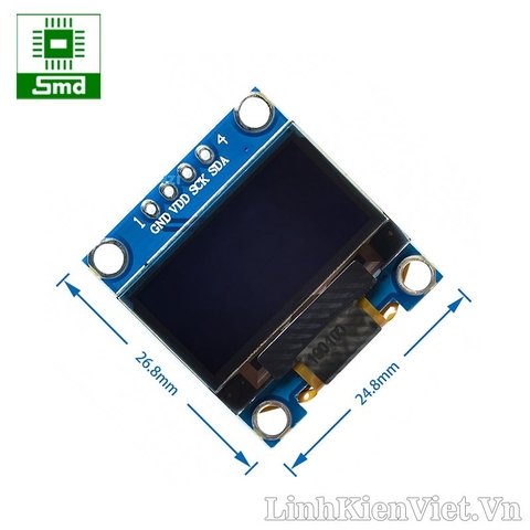 Màn hình OLED 0.96 inch giao tiếp SPI màu xanh dương