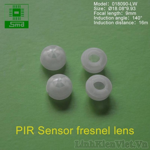 Đầu chụp cảm biến PIR 018090-LW trắng(17.8*13.94mm) pir fresnel lens 018090-LW