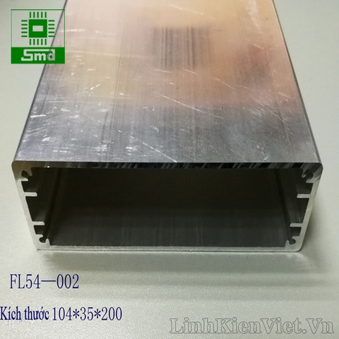 Vỏ hộp nhôm 104x35x200mm (Bạc)