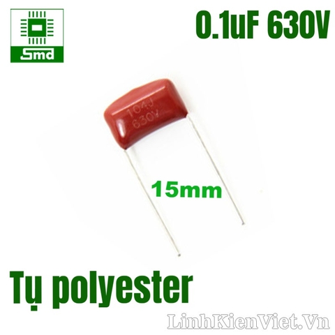 Tụ polyester 104 - 0.1uF 630V (15mm)